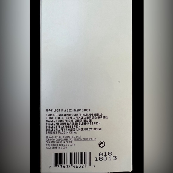 MAC ❤️ LMTD ED ❤️ Look in a Box BASIC 4 BRUSH SET ❤️ HUGE Lipstick Holder ❤️ NIB - Picture 9 of 9